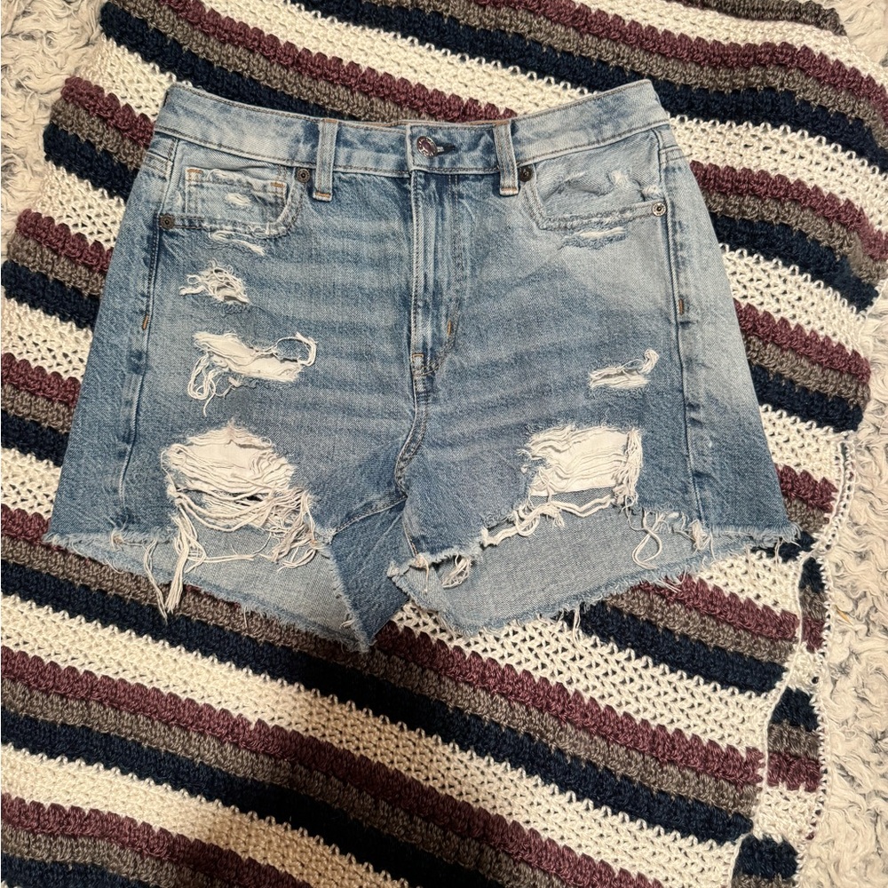 Distressed Denim Shorts
